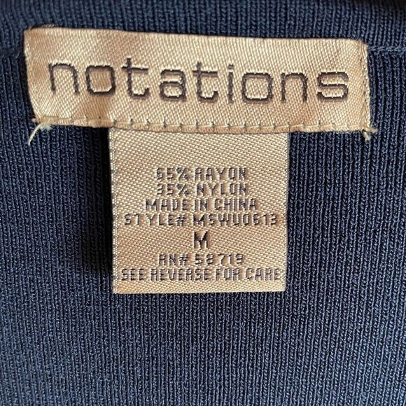 Notations Long Sleeve Top Size M EUC - Picture 6 of 6